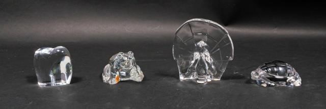 4 BACCARAT CRYSTAL ANIMALSBaccarat 34070a