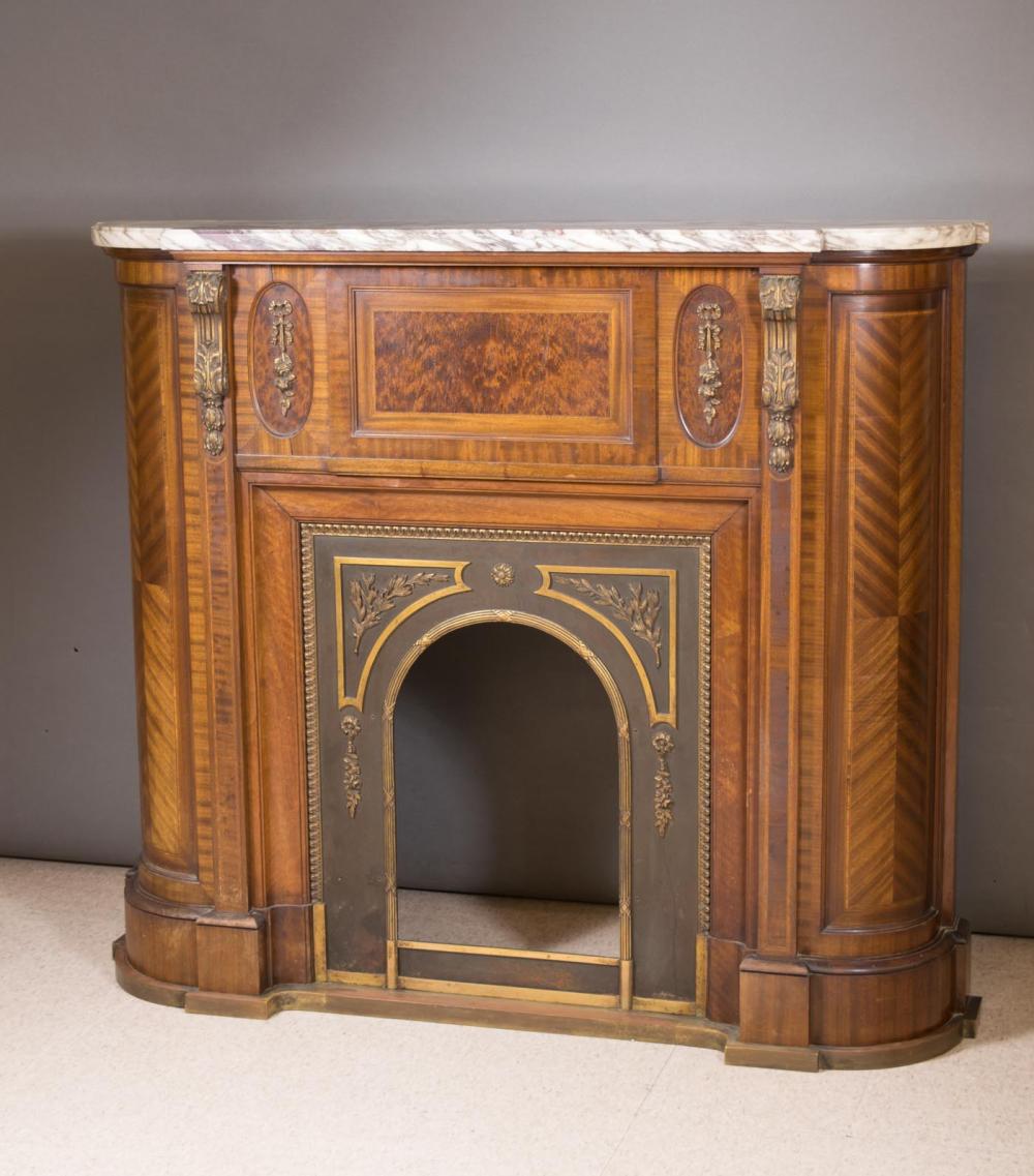 ORMOLU MOUNTED MAHOGANY FIREPLACE 340753