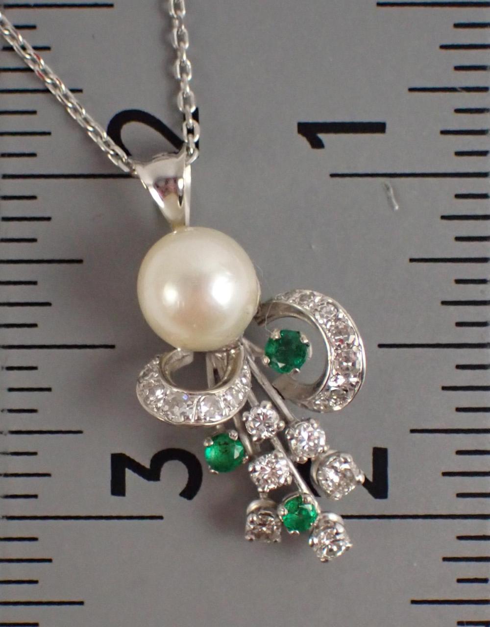 DIAMOND EMERALD PEARL AND GOLD 340767