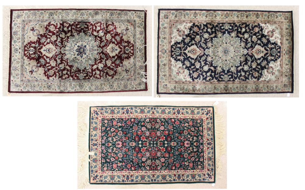 THREE HAND KNOTTED ORIENTAL AREA 3407ab