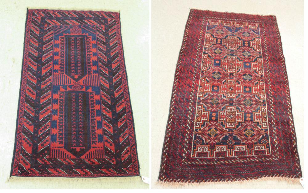 TWO HAND KNOTTED TRIBAL AREA RUGSTWO