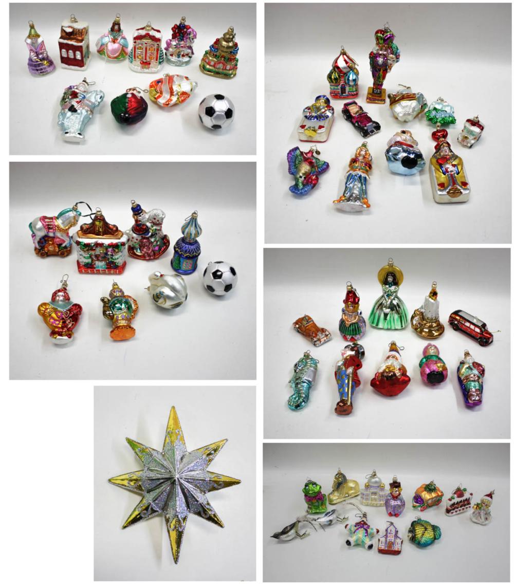 CHRISTOPHER RADKO AND OTHER GLASS ORNAMENTSCHRISTOPHER