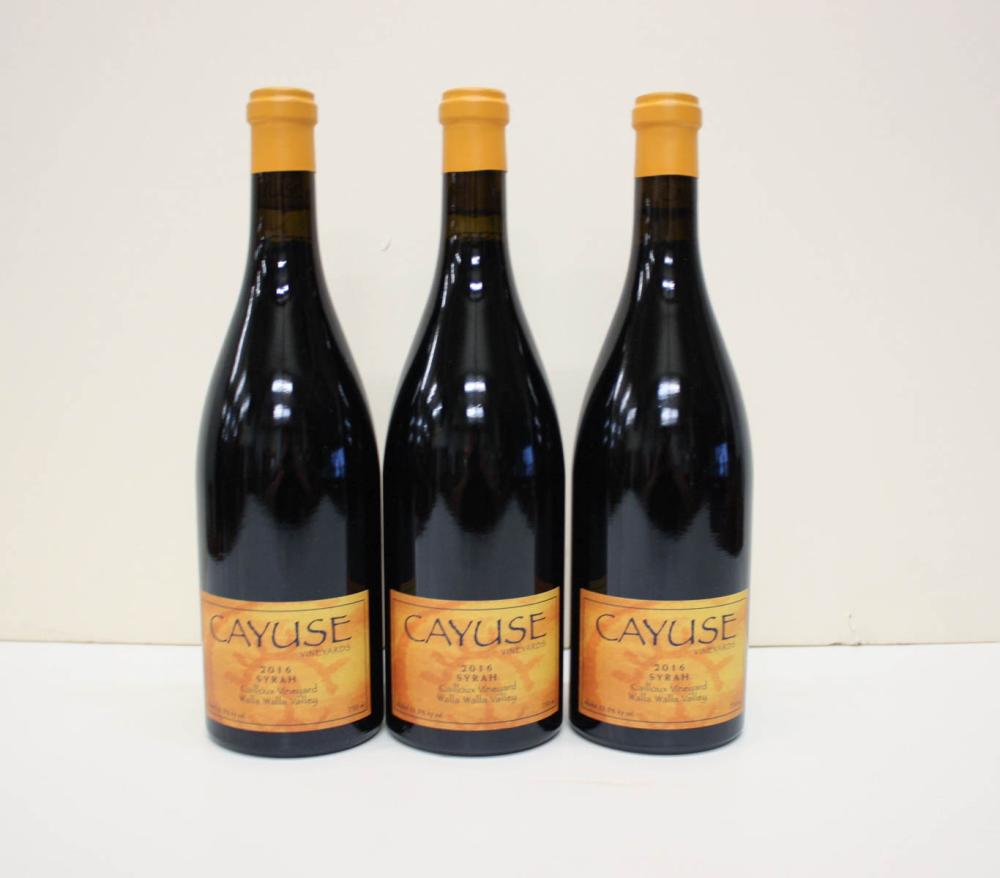 THREE BOTTLES OF VINTAGE CAYUSE