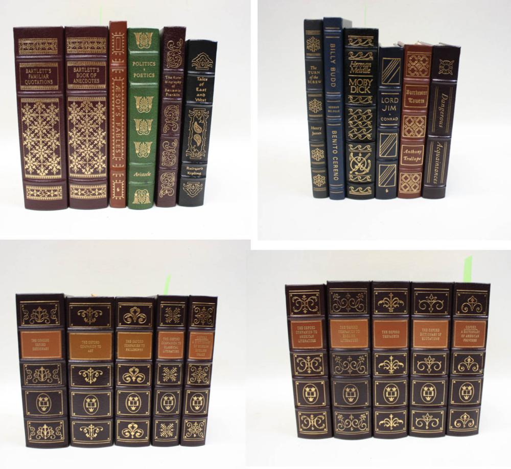 TWENTY FOUR LEATHER BOUND BOOKS 3407f0