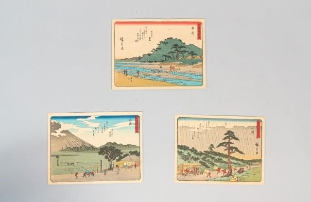 3 UTAGAWA HIROSHIGE PRINTS3 Woodblock