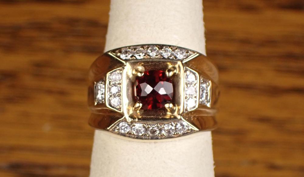 GARNET DIAMOND AND FOURTEEN KARAT 340800