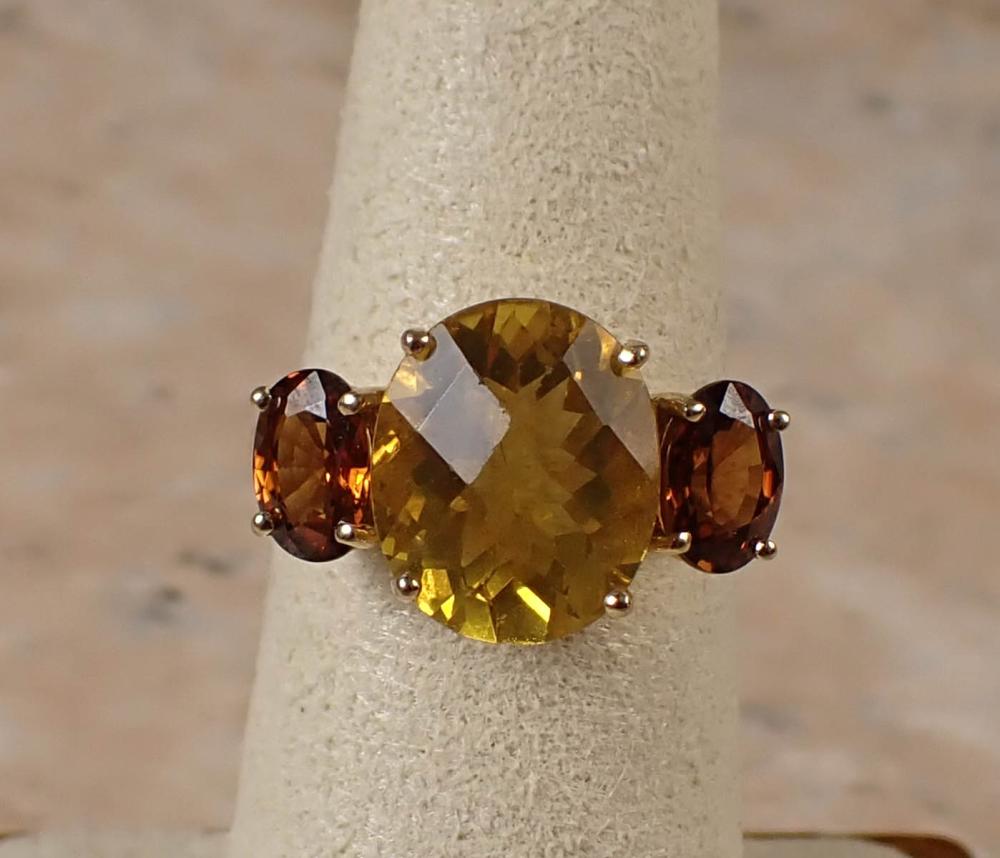 FLUORITE, HESSONITE GARNET AND