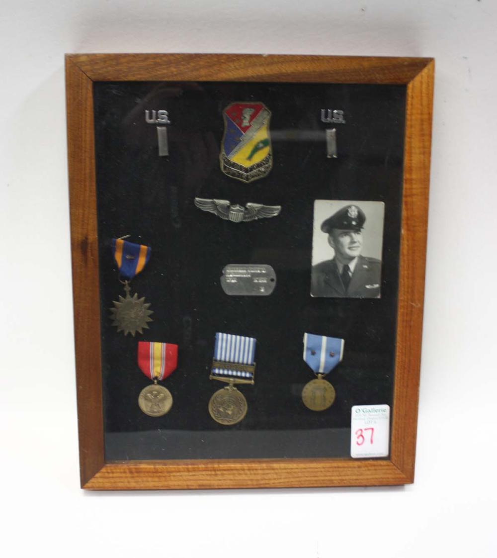 FRAME OF KOREAN WAR MEMORABILIA