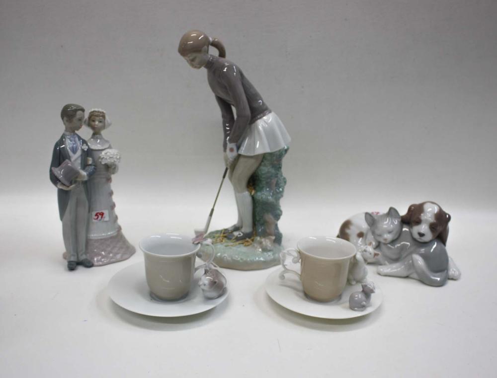 SIX LLADRO PORCELAIN FIGURINES  33e1a0