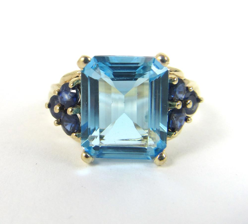 BLUE TOPAZ SAPPHIRE AND FOURTEEN 33e1c0