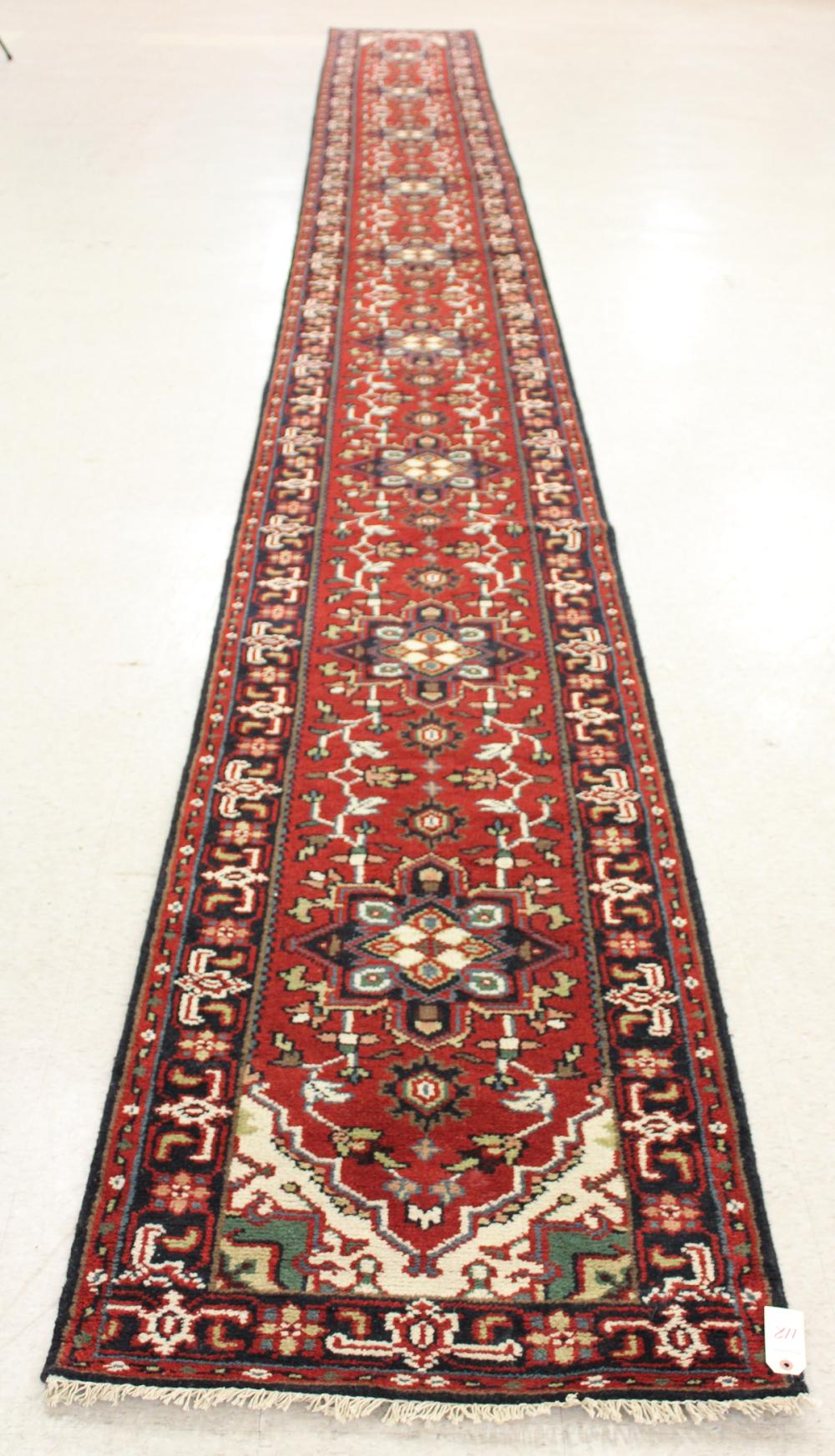 HAND KNOTTED ORIENTAL LONG RUG  33e1d4