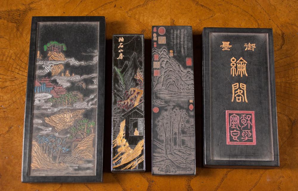 FOUR CHINESE CASED INK CAKES, EACH