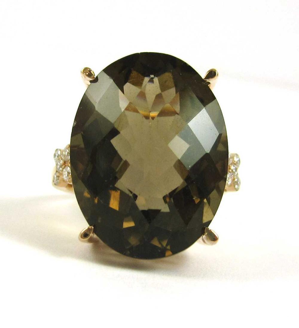 SMOKY TOPAZ, DIAMOND AND FOURTEEN