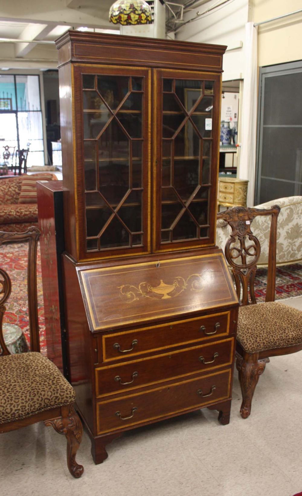 GEORGE III STYLE INLAID MAHOGANY 33e27a