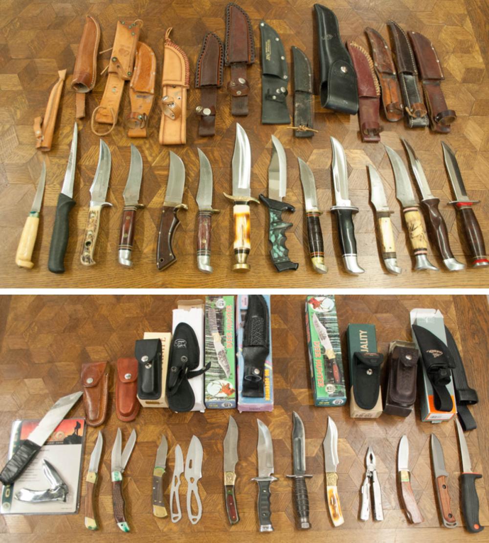 COLLECTION OF 28 KNIVES, INCLUDING