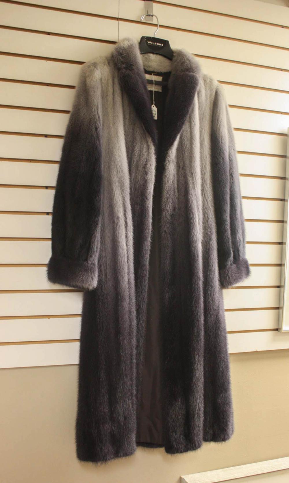 LADYS FULL LENGTH MINK COAT, WITH COLOR