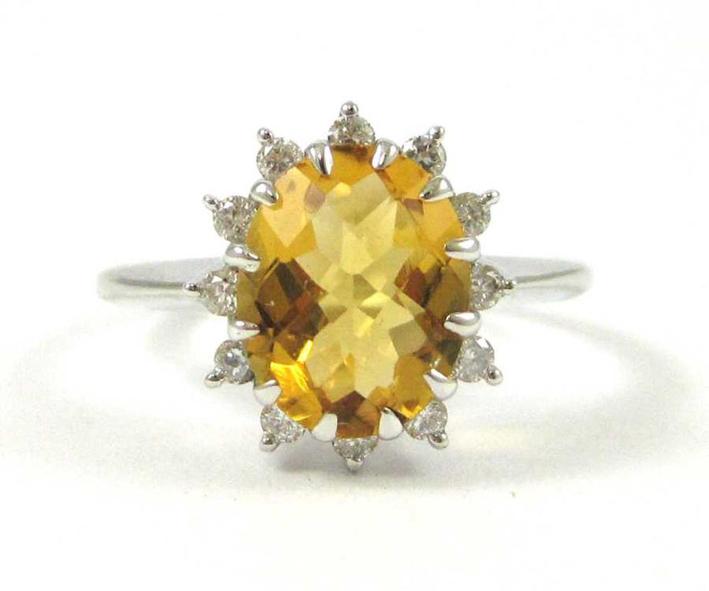 CITRINE DIAMOND AND FOURTEEN KARAT 33e30a