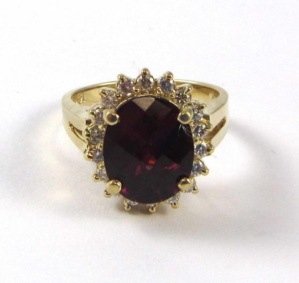 GARNET DIAMOND AND FOURTEEN KARAT 33e325