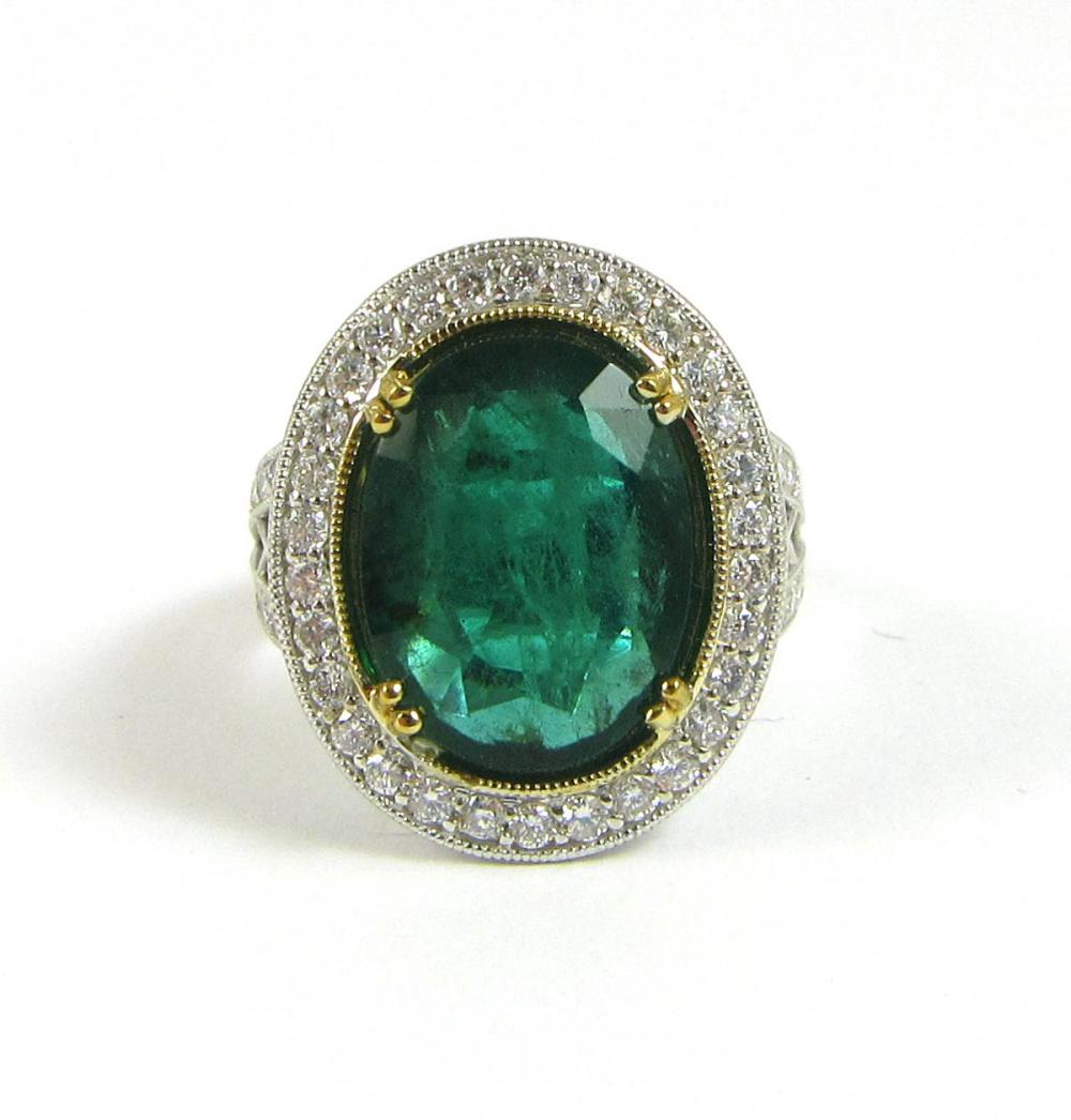 EMERALD DIAMOND AND FOURTEEN KARAT 33e39c