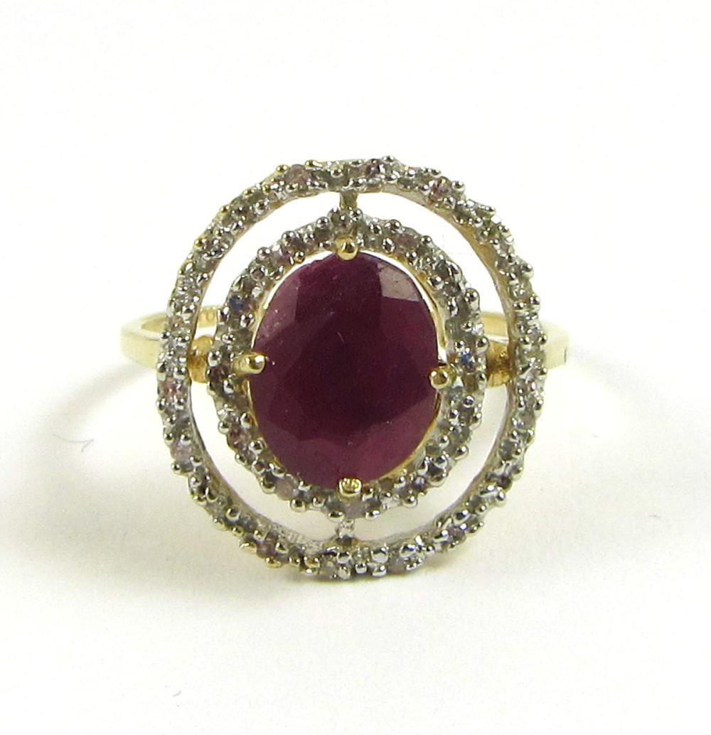 RUBY, DIAMOND AND TWO-TONE GOLD