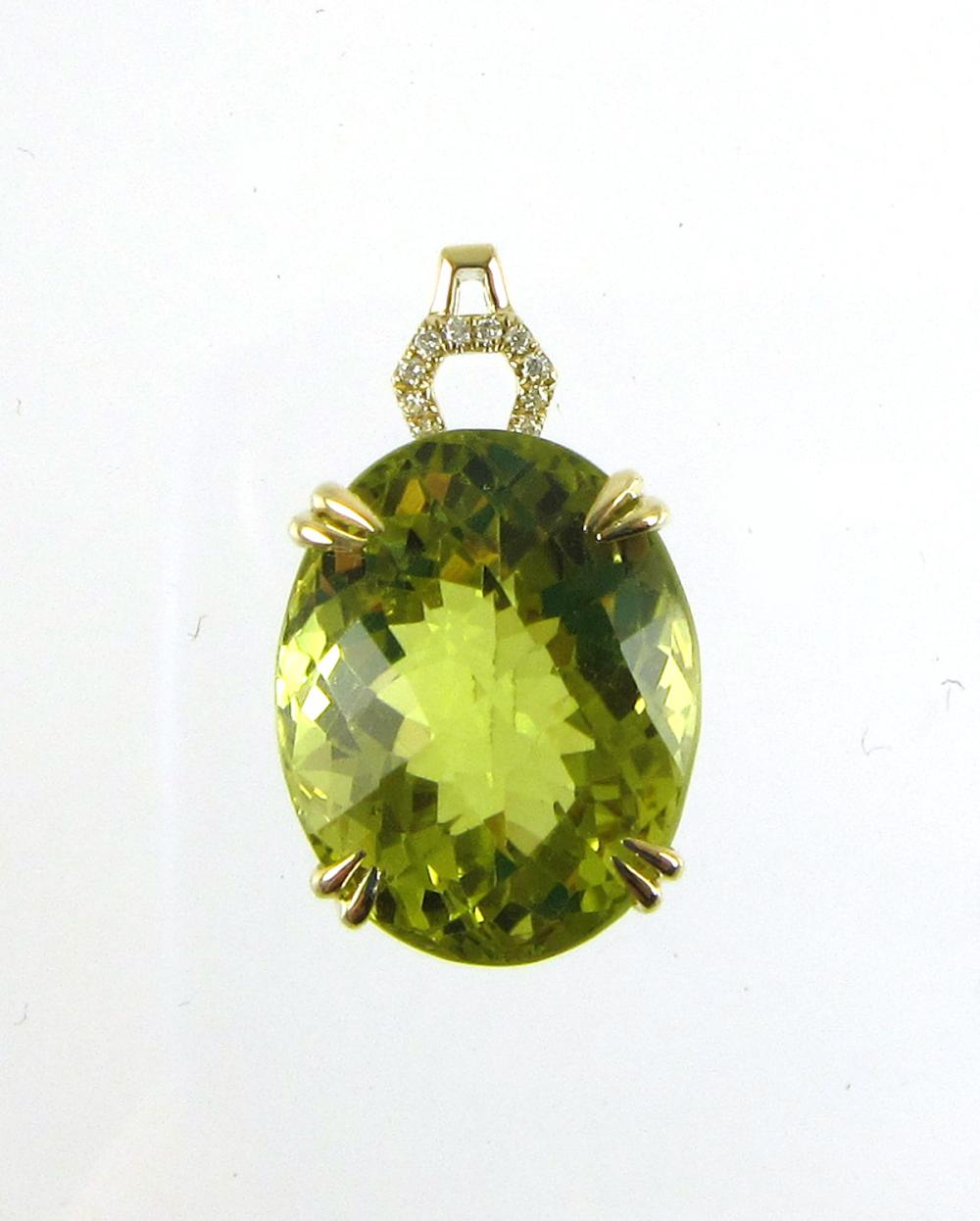 DIAMONDS AND LEMON CITRINE PENDANTDIAMONDS 33e5aa