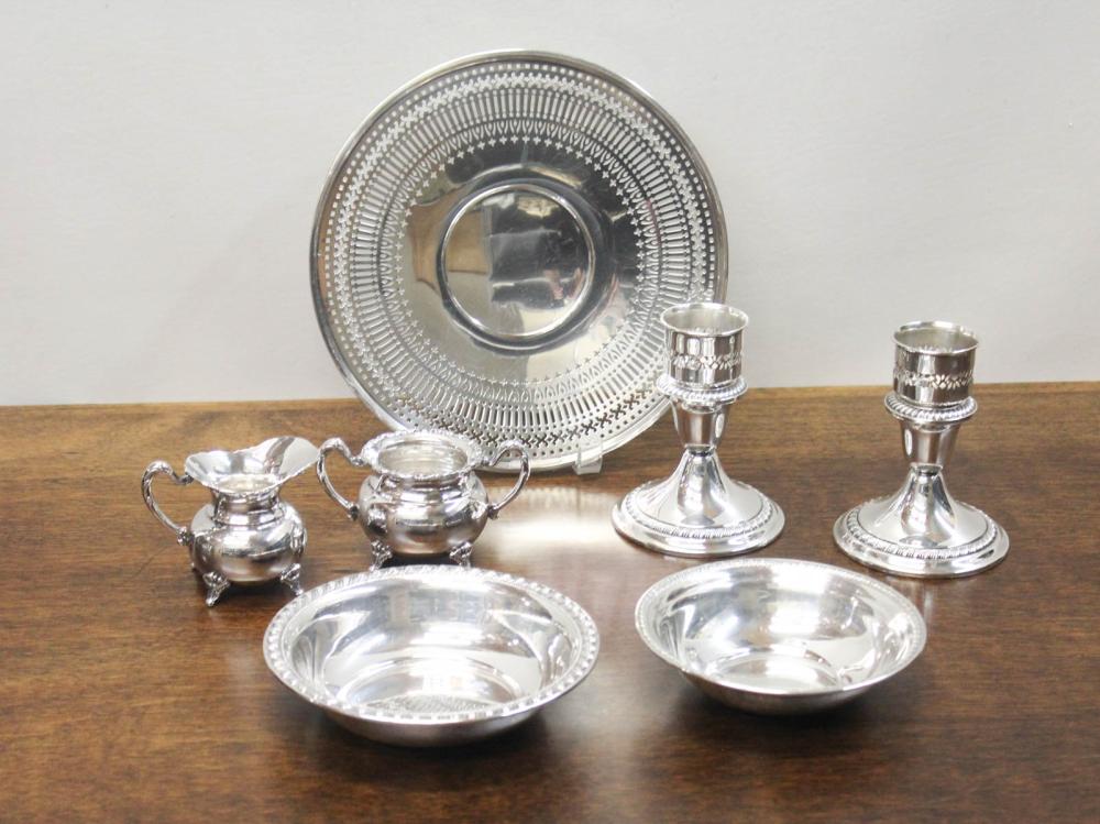 SEVEN STERLING SILVER TABLEWARE 33e5b6