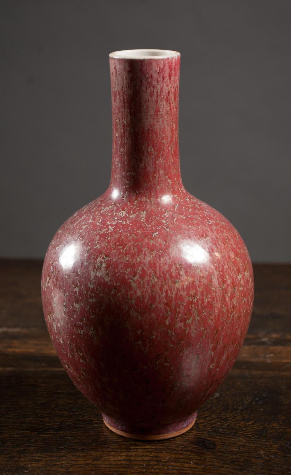 CHINESE PEACH BLOOM GLAZED PORCELAIN