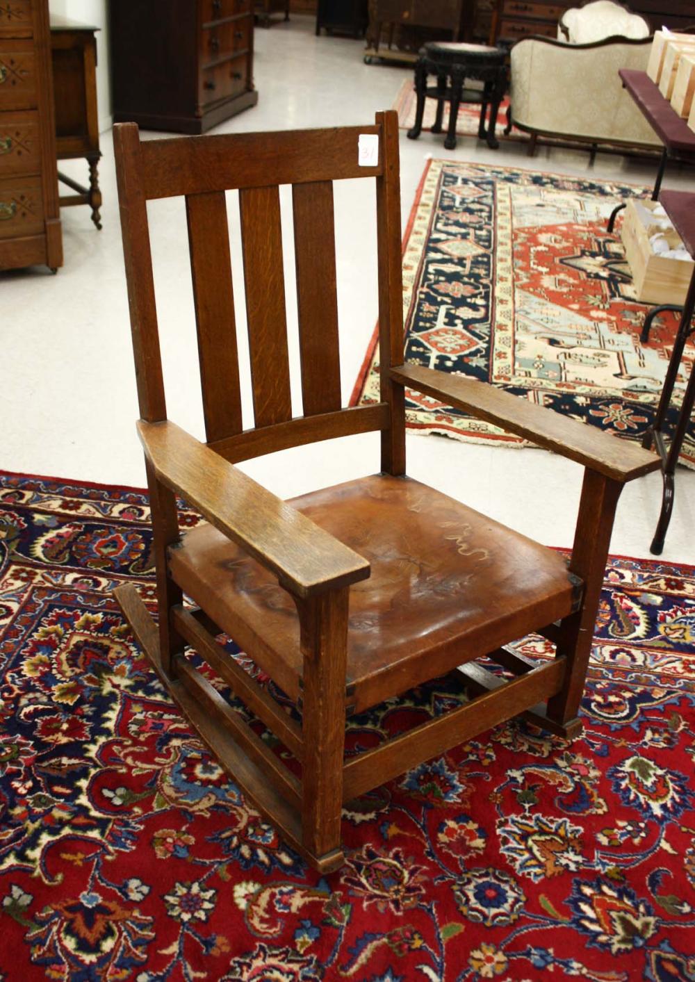 GUSTAV STICKLEY CRAFTSMAN OAK ROCKER