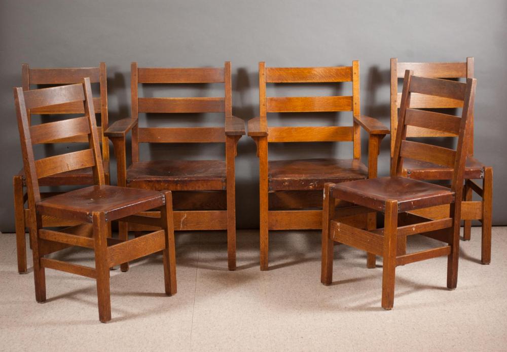 A SET OF SIX GUSTAV STICKLEY CRAFTSMAN 33e5e3