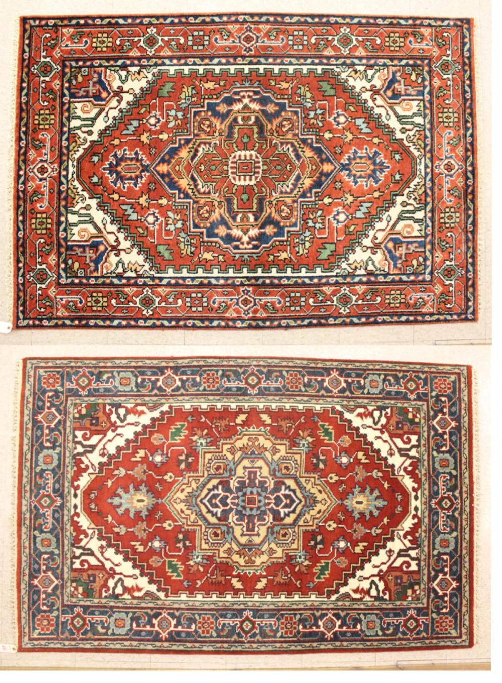 TWO HAND KNOTTED ORIENTAL AREA 33e5ec