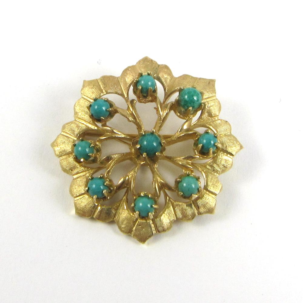 TURQUOISE AND FOURTEEN KARAT GOLD 33e658