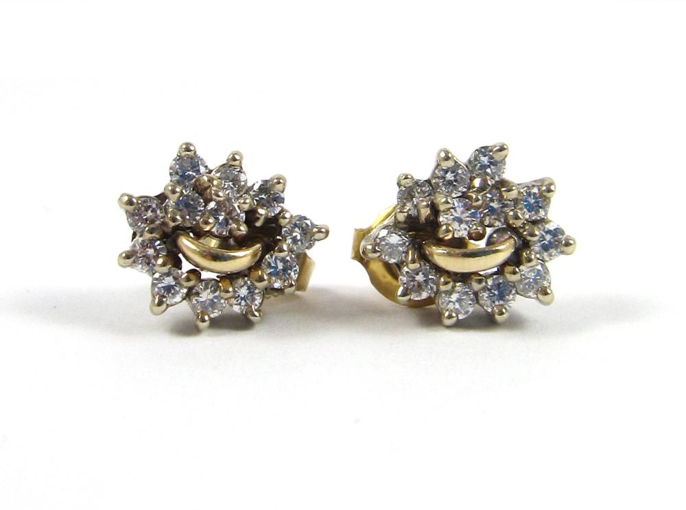 PAIR OF DIAMOND AND FOURTEEN KARAT 33e66f