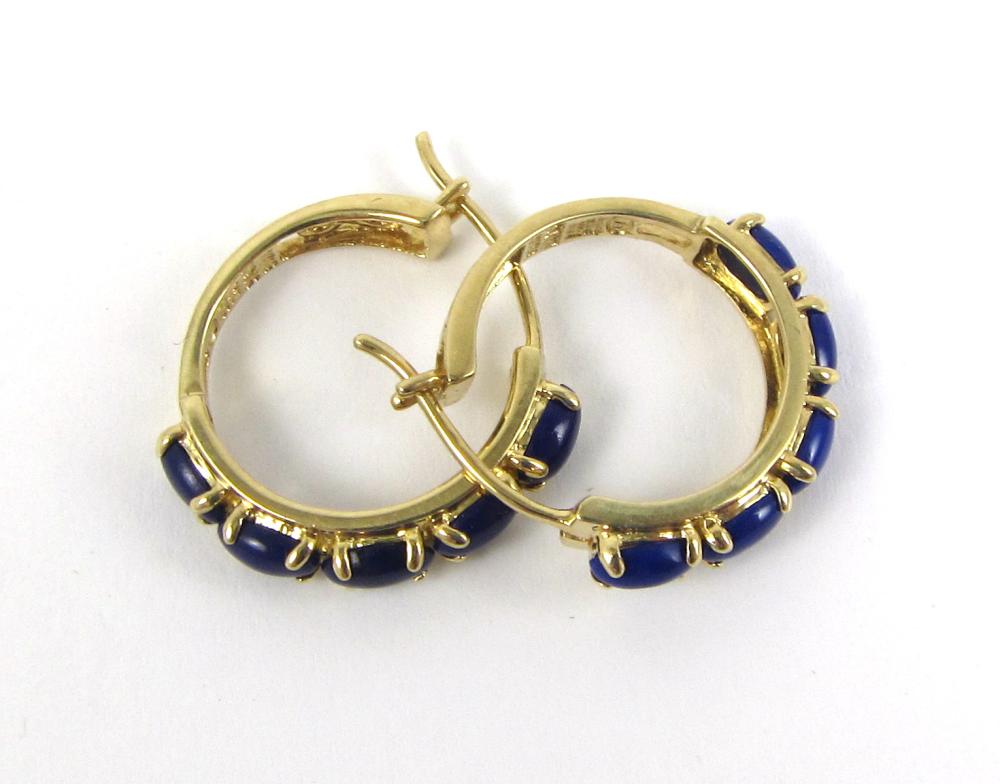 PAIR OF LAPIS AND FOURTEEN KARAT 33e680