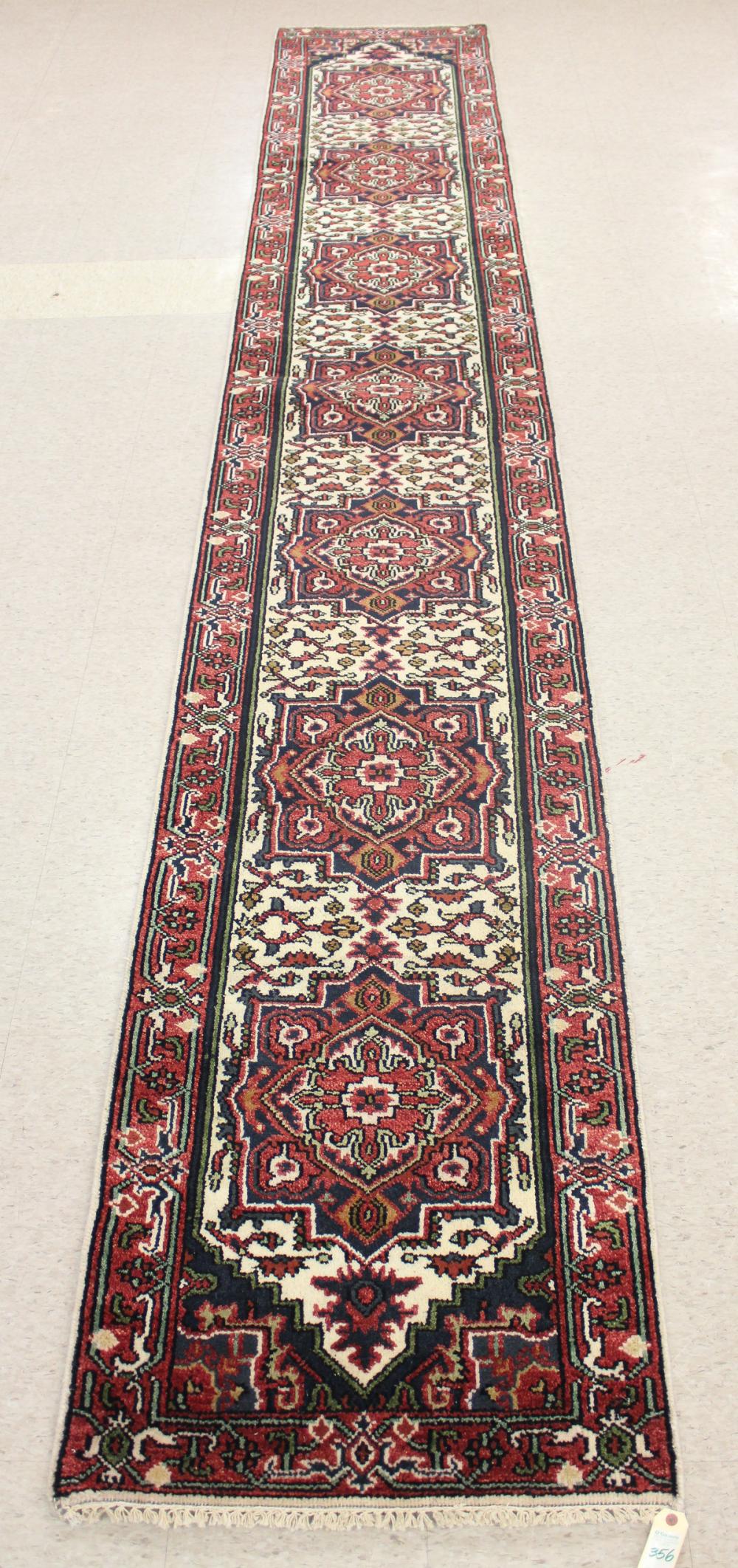 HAND KNOTTED ORIENTAL RUNNER, INDO-PERSIAN,