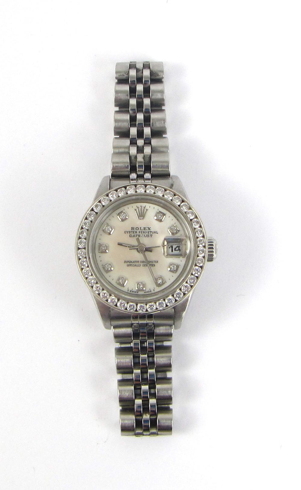 LADY S DIAMOND ROLEX DATEJUST WRISTWATCH  33e75e