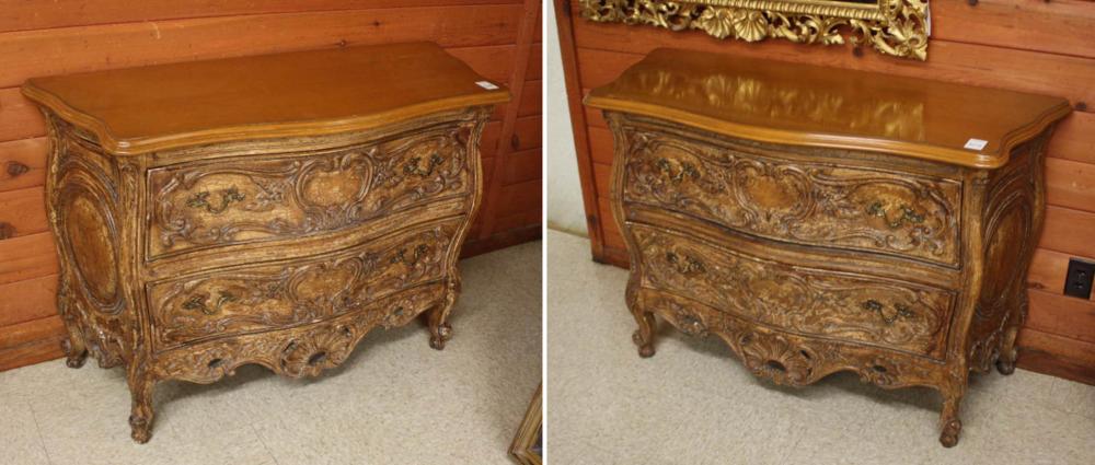 LOUIS XV STYLE TWO-DRAWER COMMODE,