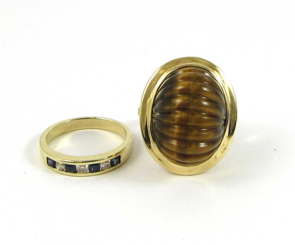 TWO FOURTEEN KARAT YELLOW GOLD 33e781