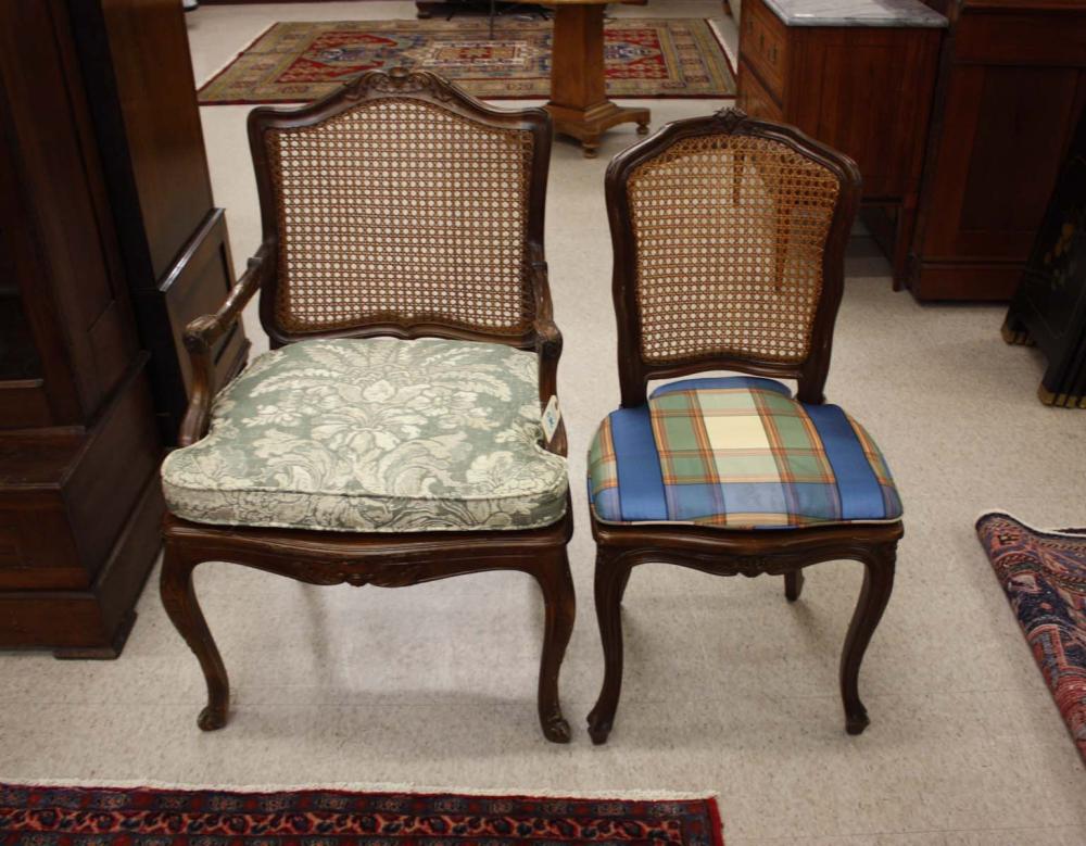 SIX LOUIS XV STYLE CHAIRS INCLUDING 33e78d