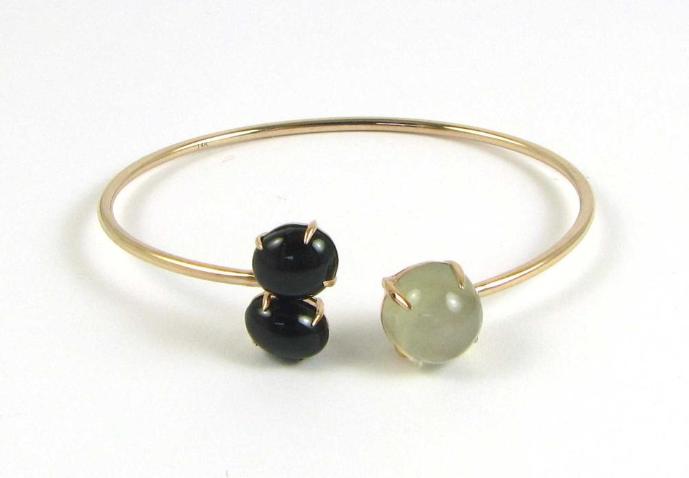 CAT'S EYE GEMSTONE BANGLE OVAL