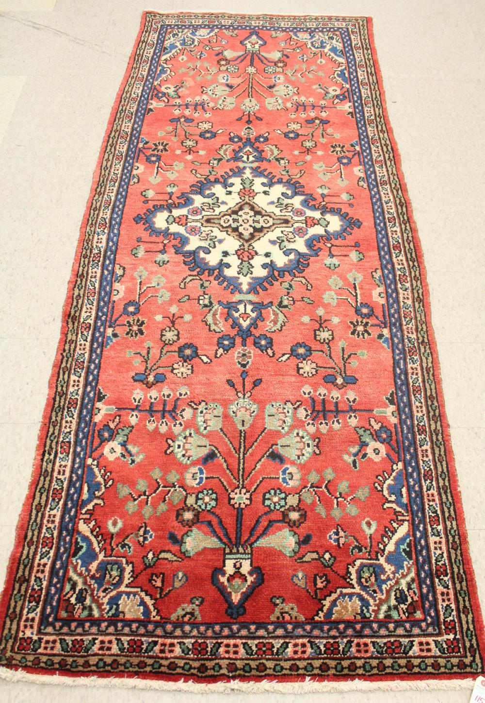 HAND KNOTTED PERSIAN RUG, FLORAL