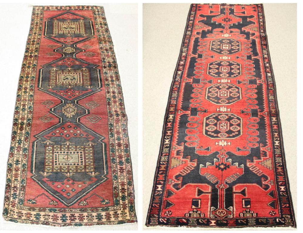 TWO SEMI-ANTIQUE PERSIAN TRIBAL