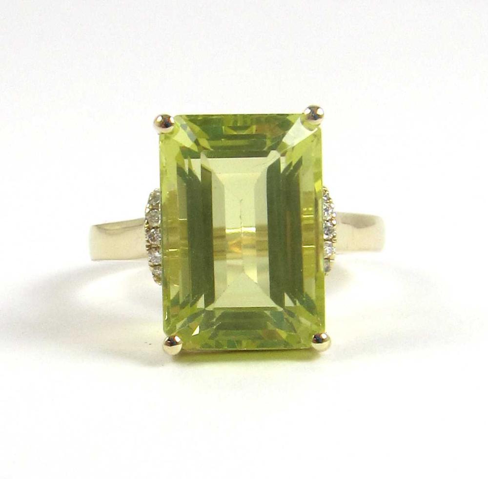 DIAMOND AND LEMON CITRINE RING 33e8b2