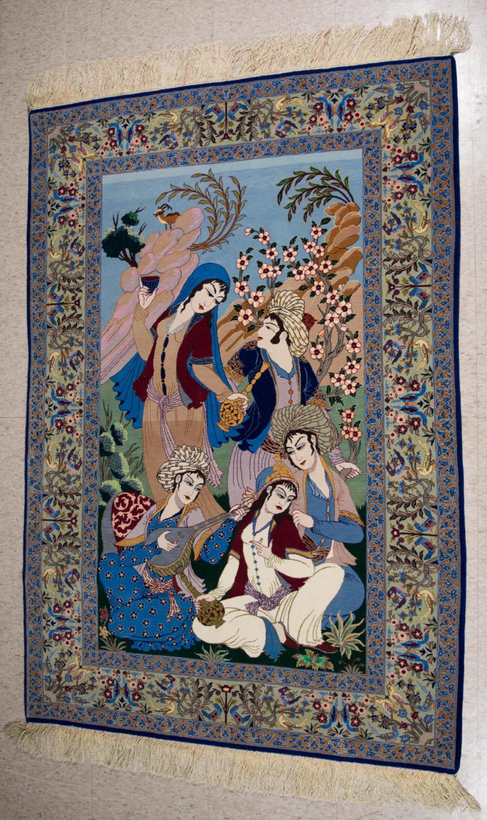 PICTORIAL PERSIAN ISFAHAN WOOL 33e8bc