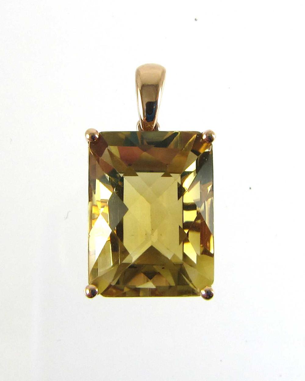 YELLOW CITRINE SOLITAIRE PENDANT 33e8be