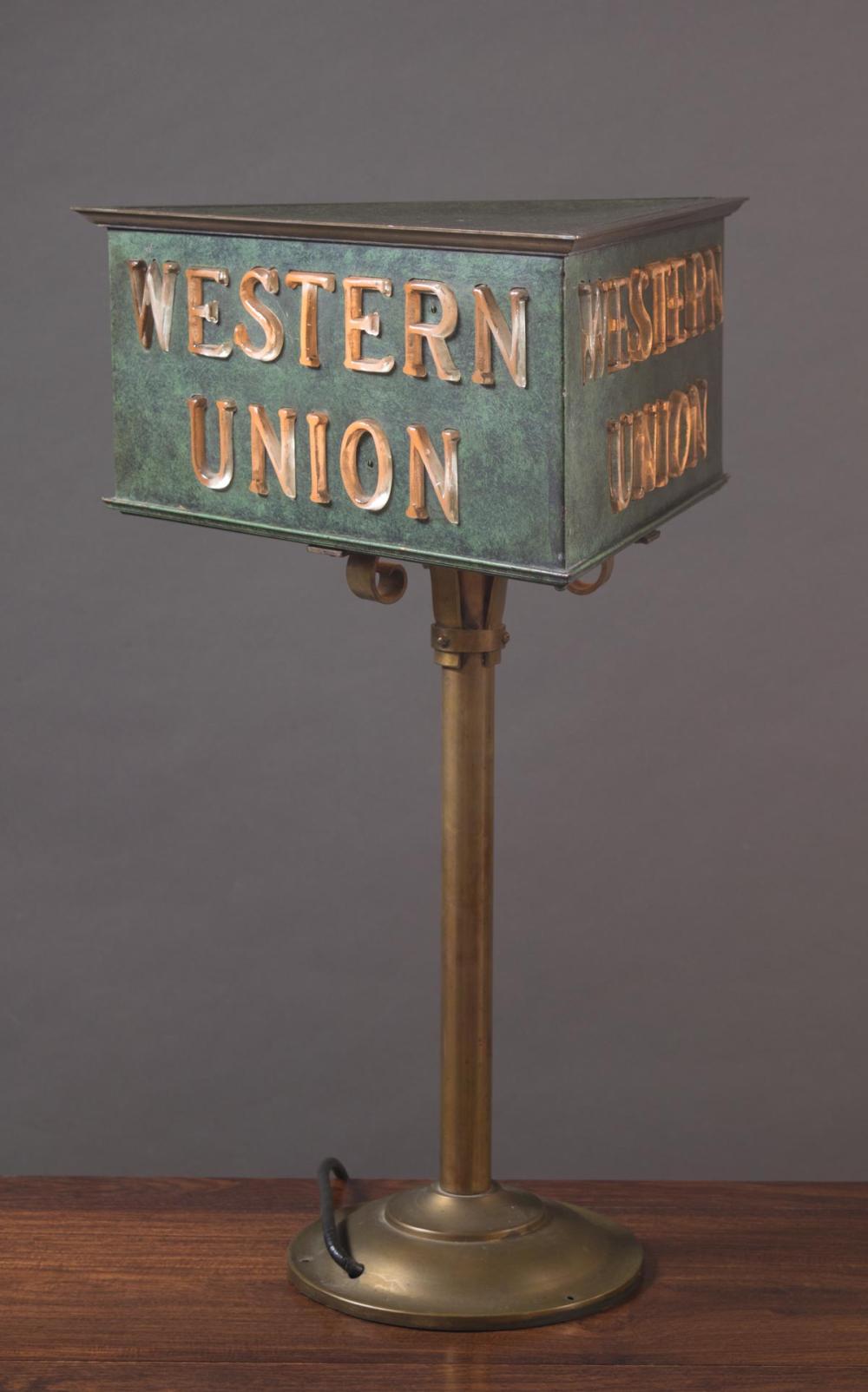 WESTERN UNION TABLE LAMP, MADE