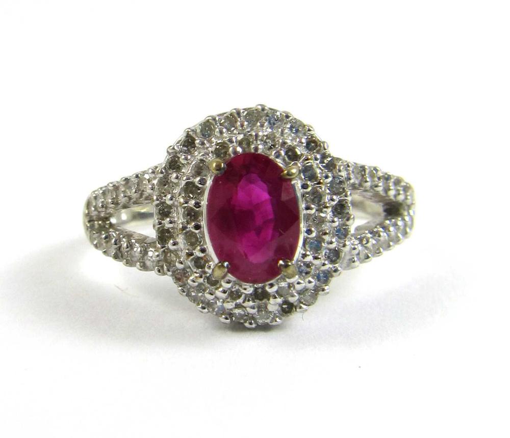 DIAMOND AND SYNTHETIC RED RUBY