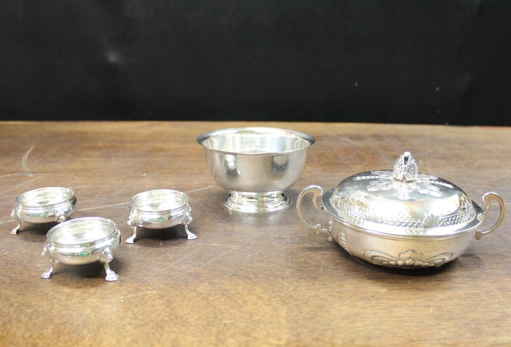 FIVE STERLING SILVER HOLLOWWARE 33e9a9