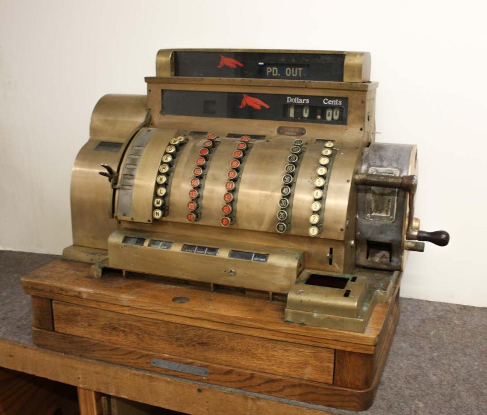 ANTIQUE CASH REGISTER NATIONAL 33e9f5