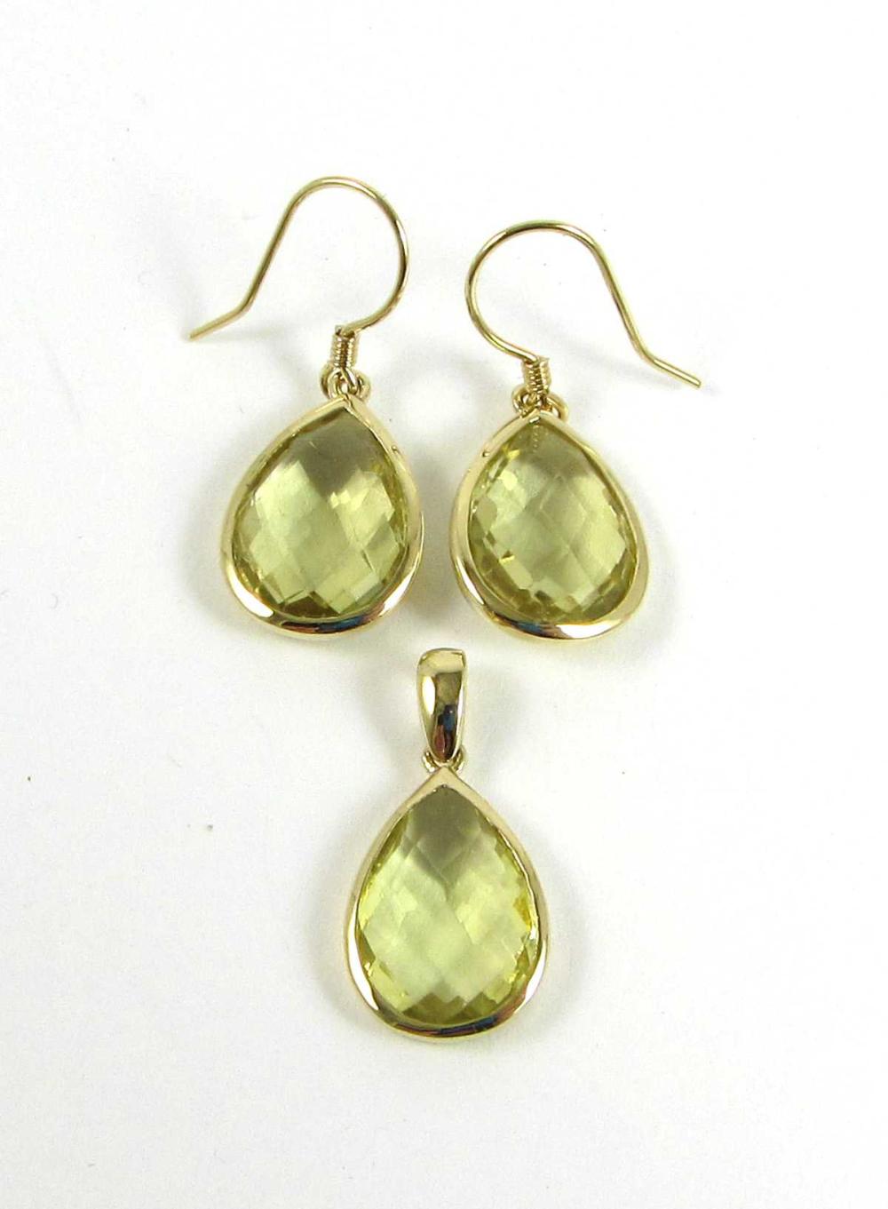 CITRINE AND FOURTEEN KARAT GOLD