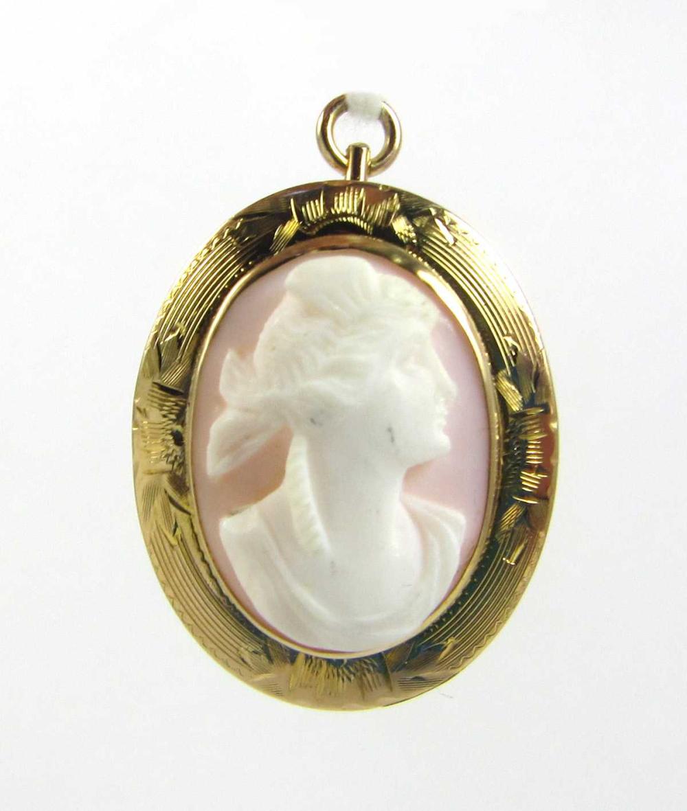 VICTORIAN CAMEO AND YELLOW GOLD 33ea26